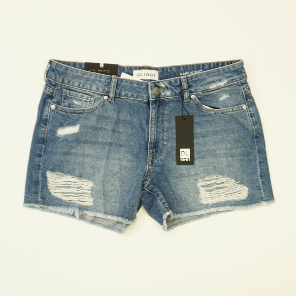 DL 1961 Womens Shorts 30 Karlie Distressed Cutoff Jean Shorts Sprawling $128